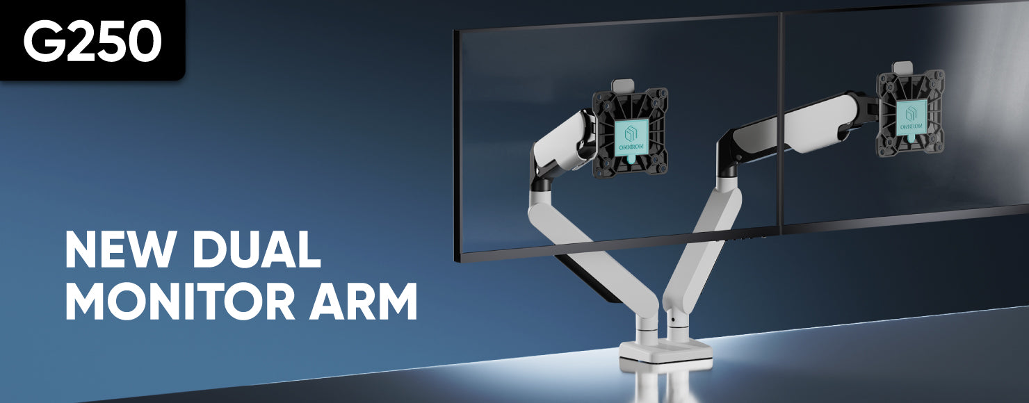 G250 desk mount for two monitors